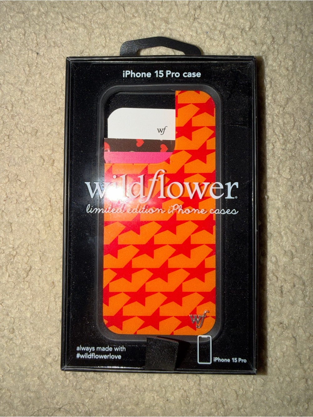 Wildflowers iPhone 15 Pro Case - Orange & Red Star Design